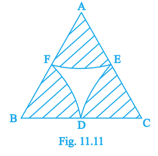 Fig 11.11 (equilateral with three 60° corner sectors removed)