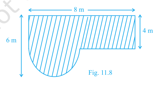 Fig 11.8 (composite with two semicircles)