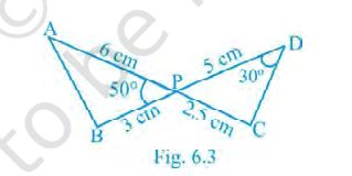 Intersecting chords with lengths and angles at P