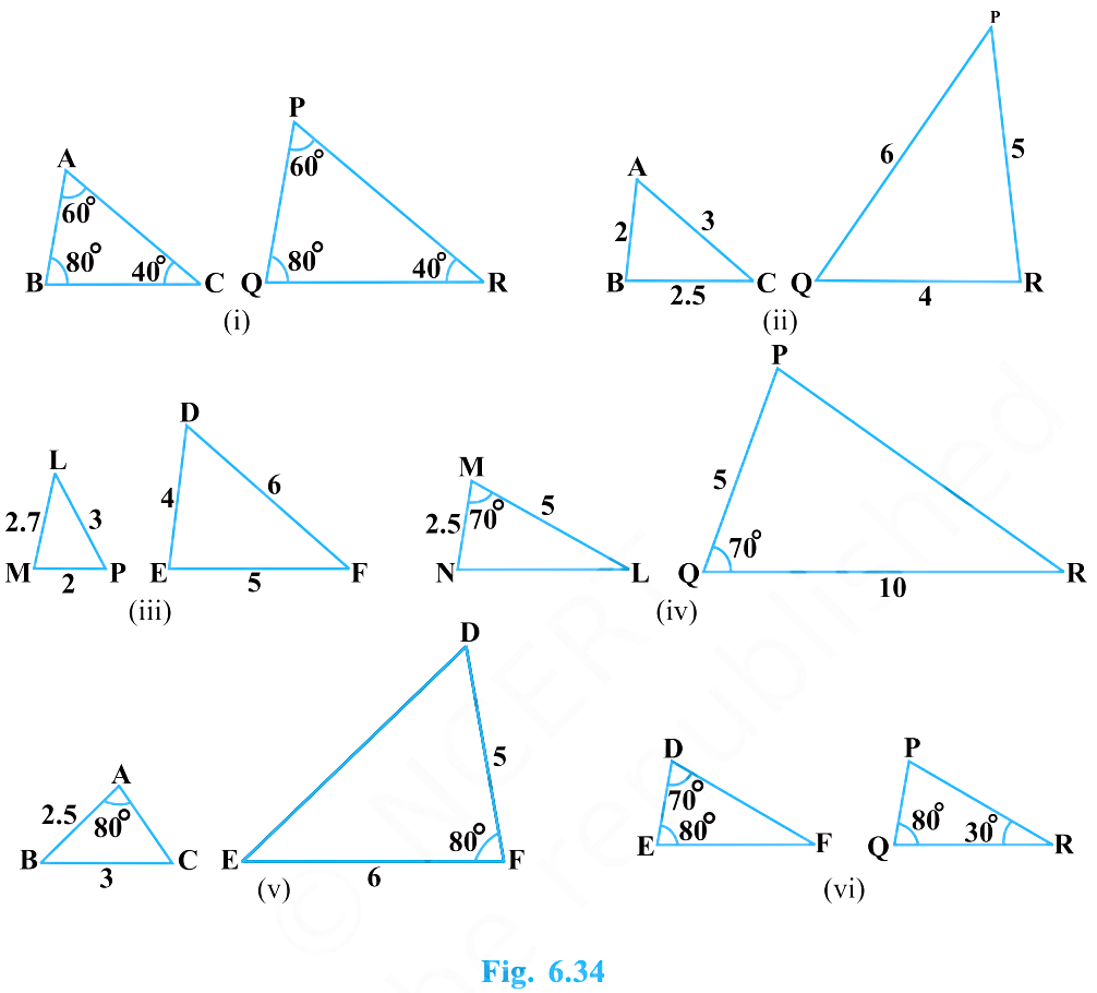 Class 10 - Mathematics - Exercise 6.3 - Question 1 - Figure