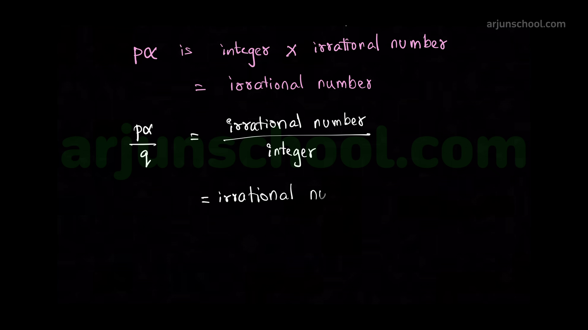 The product of a non-zero rational and an irrational number is 3