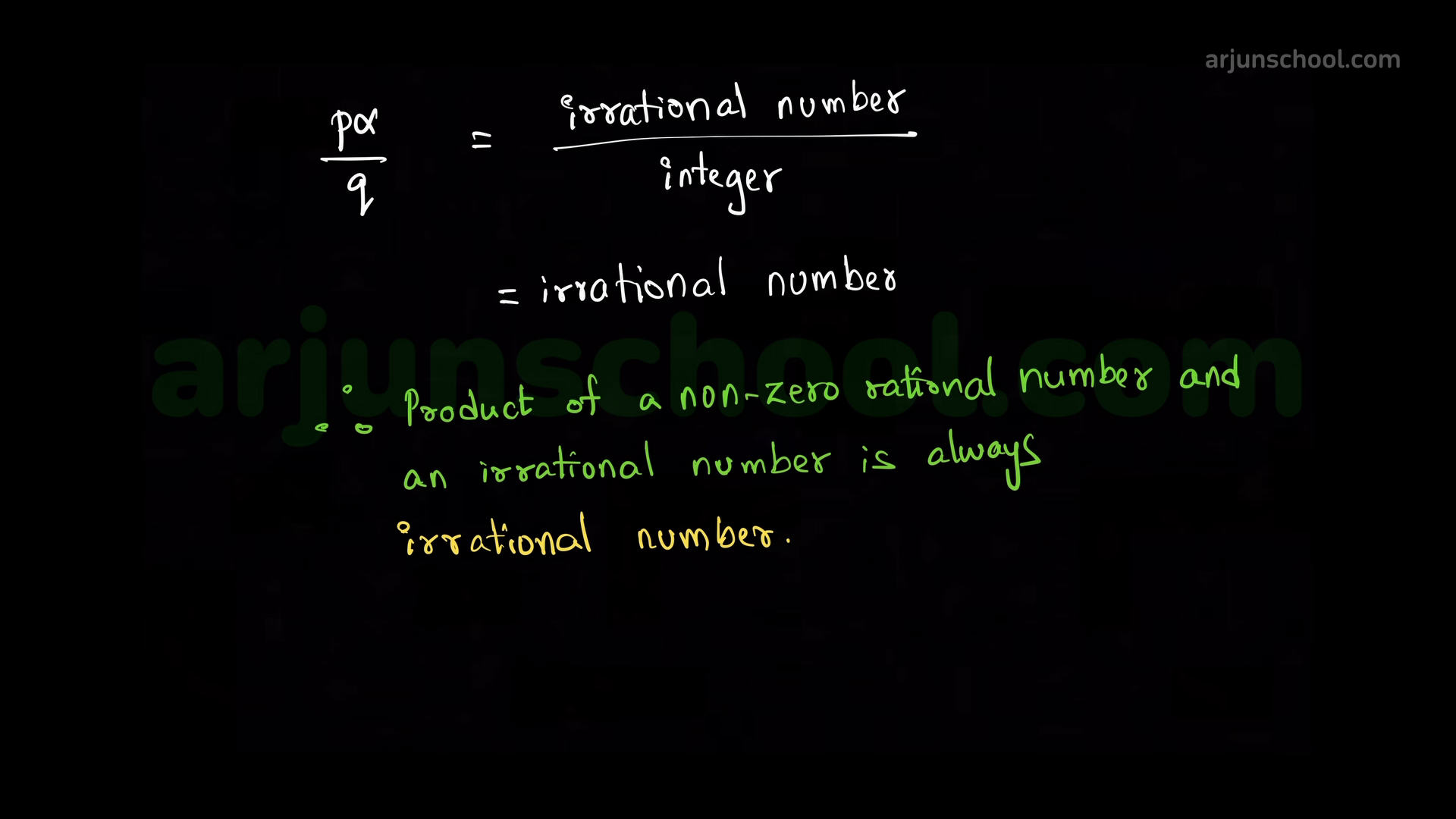 The product of a non-zero rational and an irrational number is 4